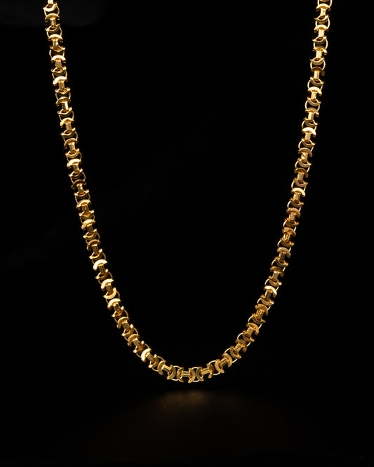 Flat Byzantine Halsband 4mm - 925 Silver - Kejsar