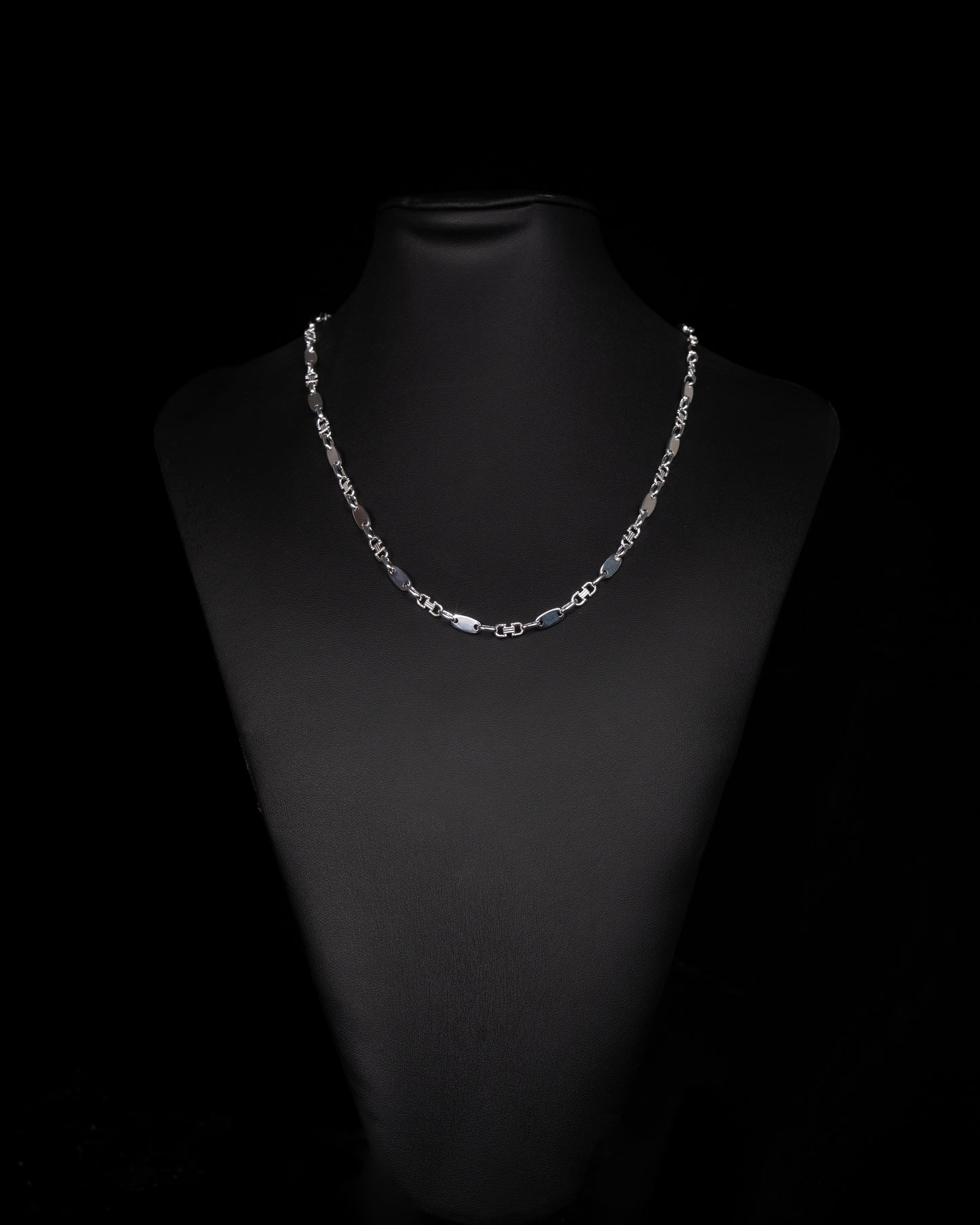 Plattenkette Halsband 4mm - 925 Silver - Kejsar