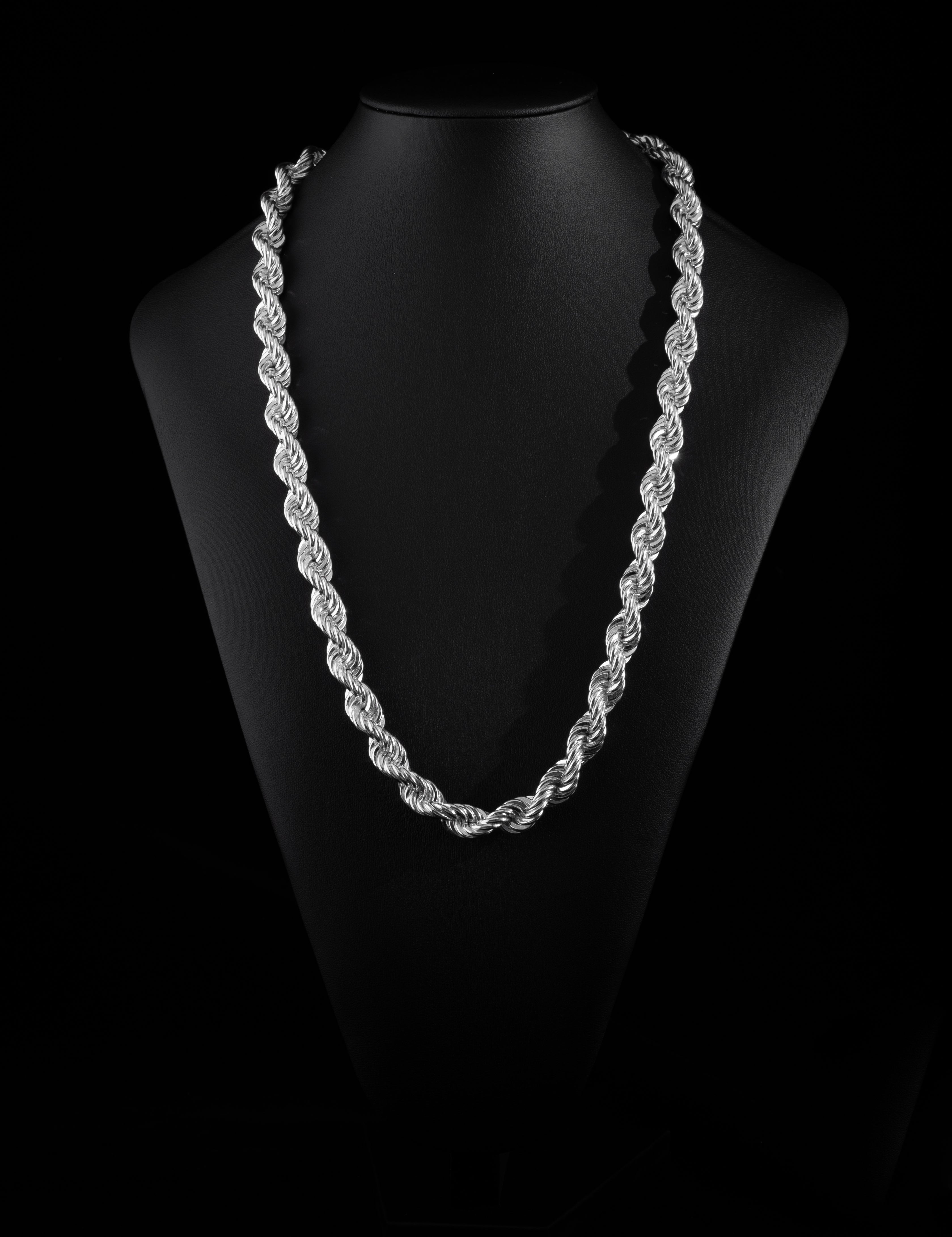Rope Chain Necklace Silver 10mm - 925