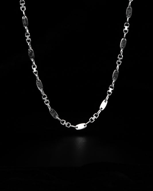 Plattenkette Halsband 4mm - 925 Silver - Kejsar