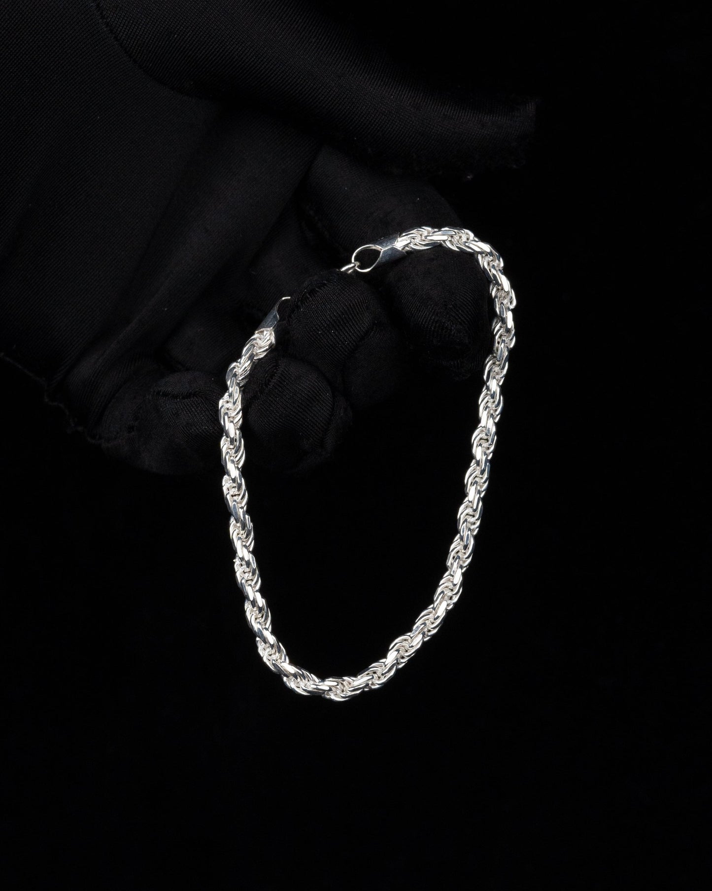 Diamond Cut Cordell Armband 4mm - 925 silver - Kejsar