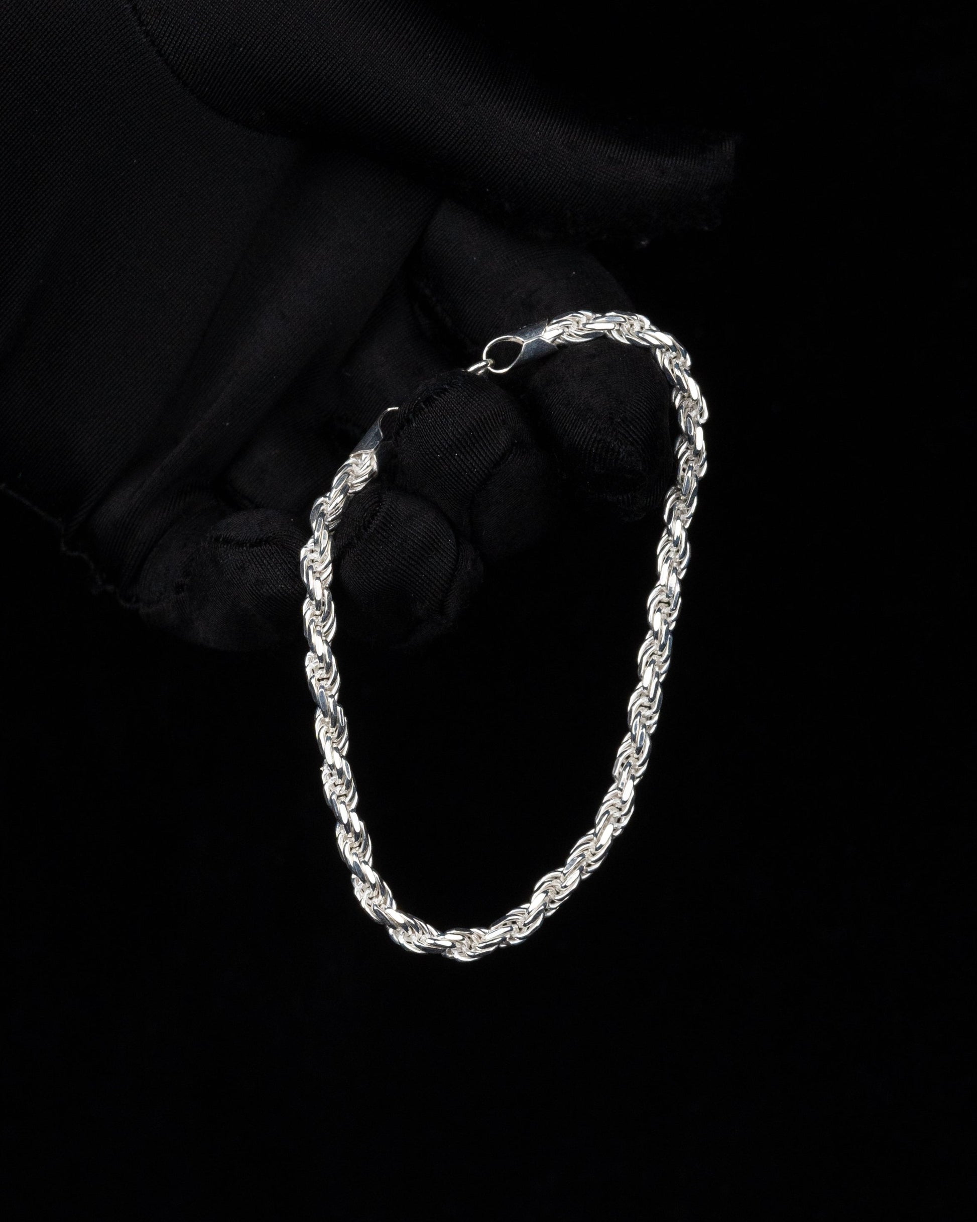 Diamond Cut Cordell Armband 4mm - 925 silver - Kejsar