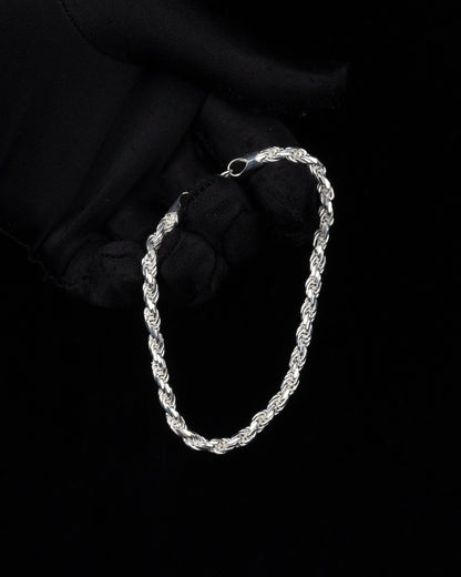 Diamond Cut Cordell Armband 4mm - 925 silver - Kejsar