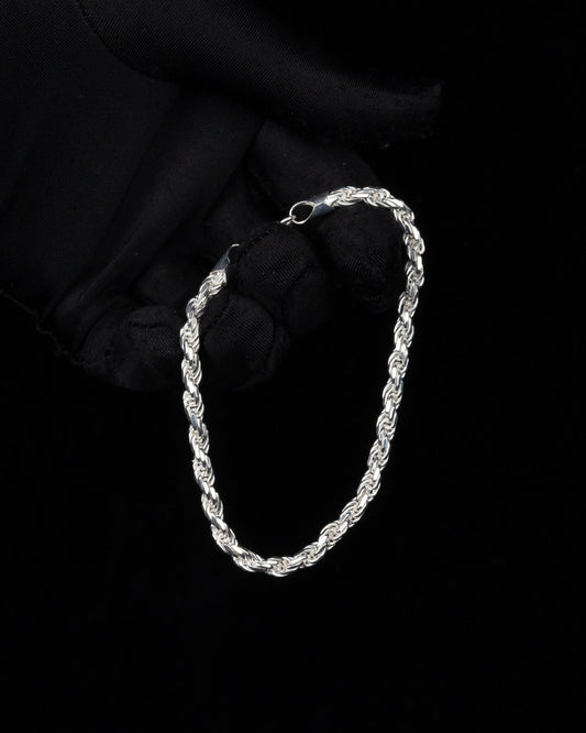 Diamond Cut Cordell Armband 4mm - 925 silver - Kejsar