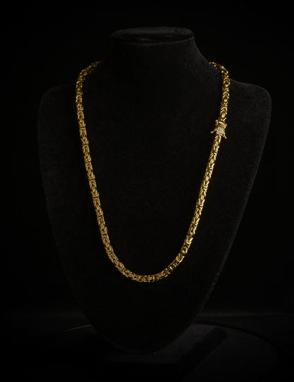 Kejsarlänk Halsband 4mm - 18K Guldpläterad - Kejsar