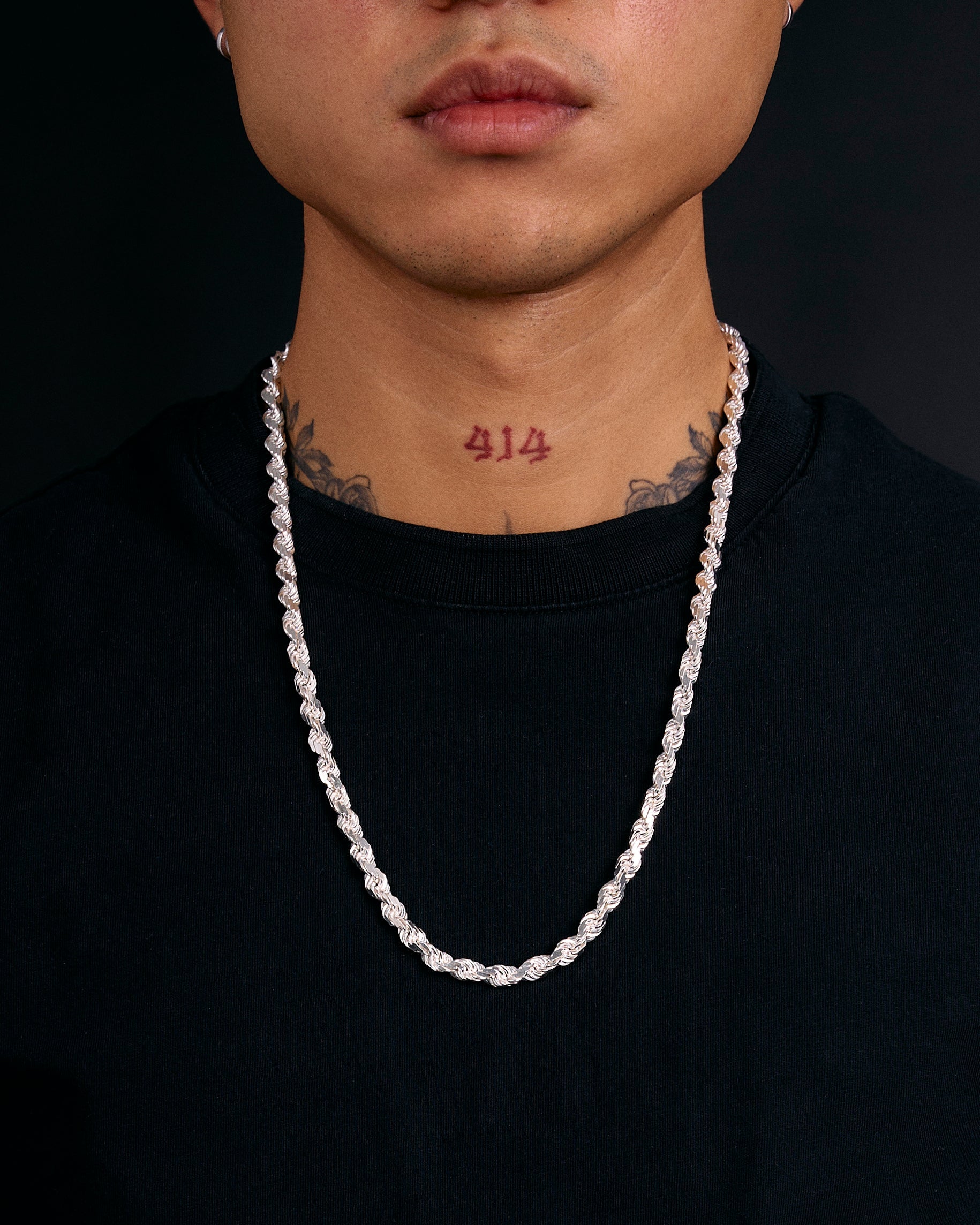 Diamond Cut Cordell Halsband 6mm - 925 silver - Kejsar