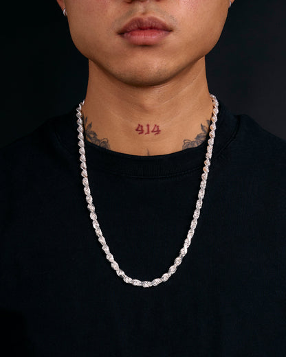 Diamond Cut Cordell Halsband 6mm - 925 silver - Kejsar