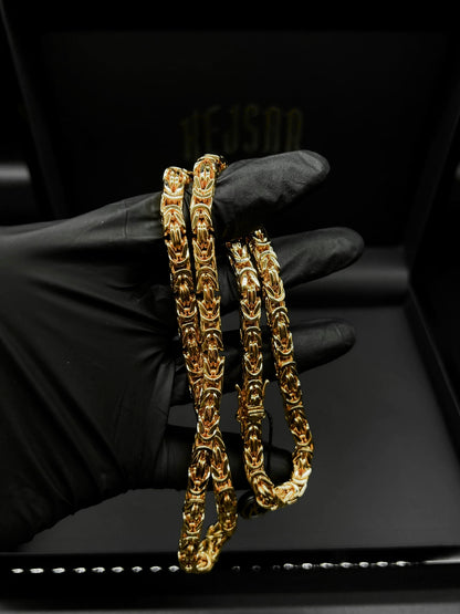 Kejsarlänk Halsband 6mm - 18K Guldpläterad - Kejsar