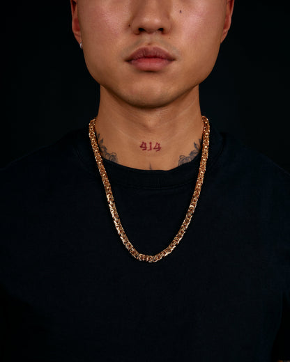 Kejsarlänk Halsband 6mm - 18K Guldpläterad - Kejsar