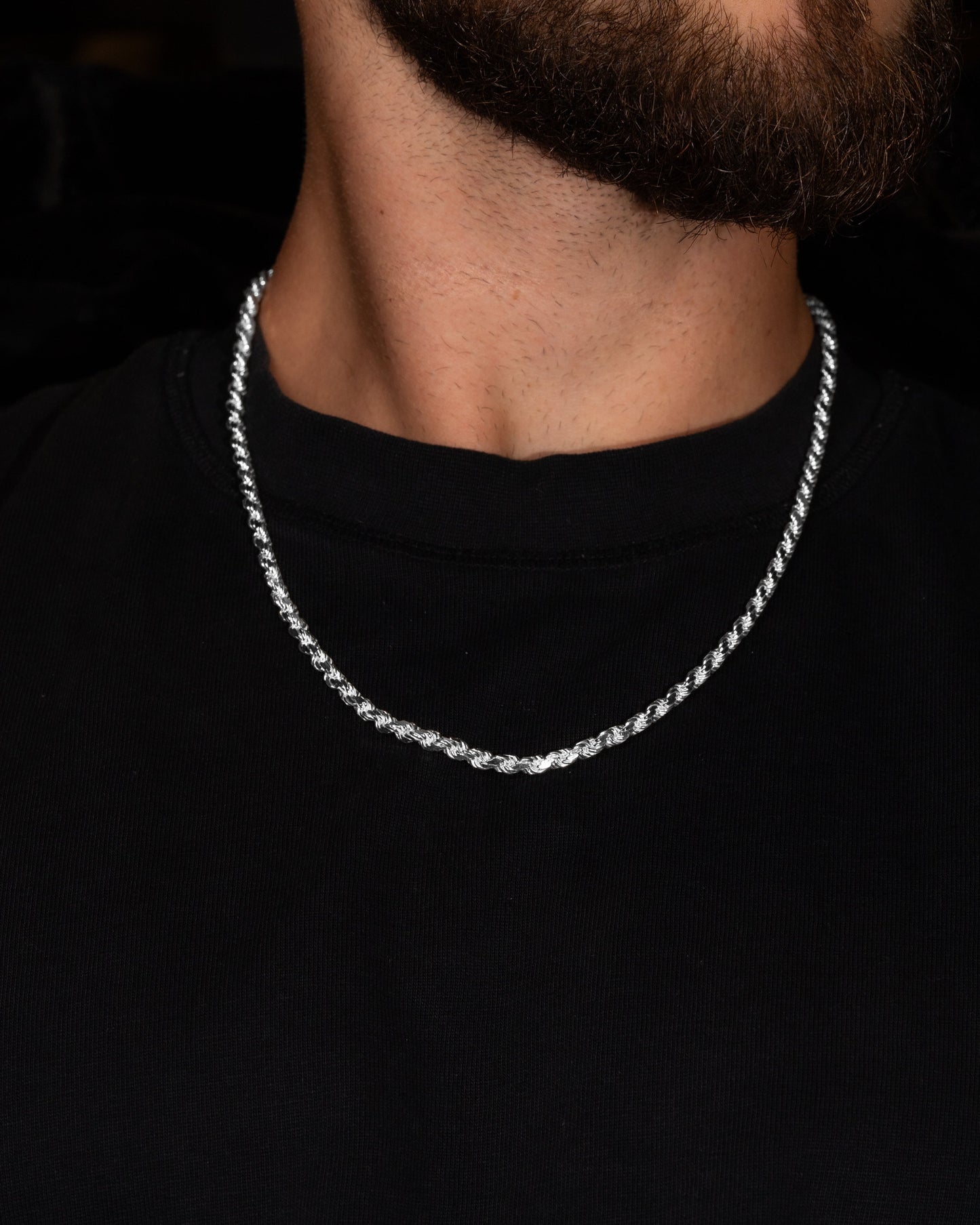 Diamond Cut Cordell Halsband 4mm - 925 silver - Kejsar