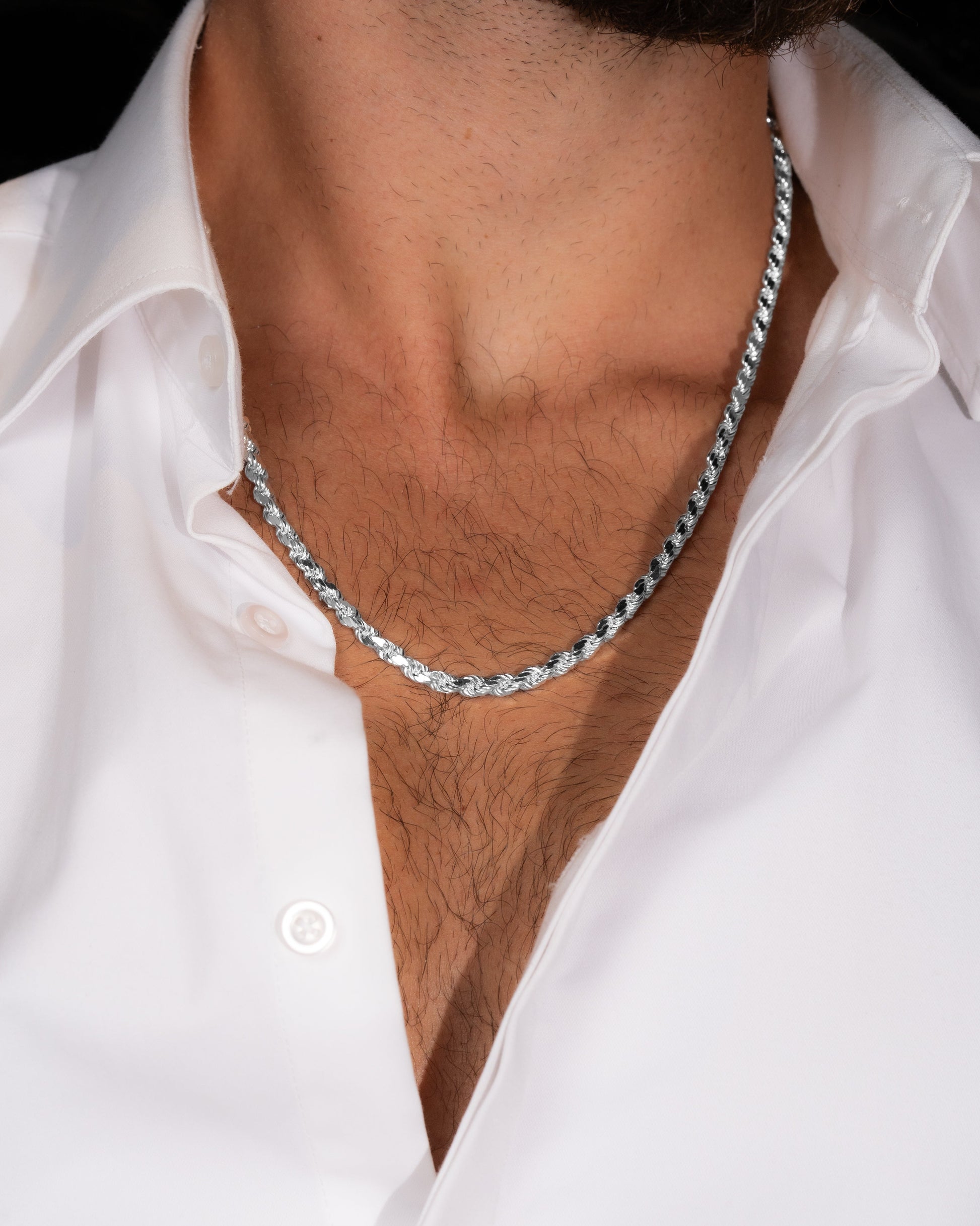 Diamond Cut Cordell Halsband 4mm - 925 silver - Kejsar