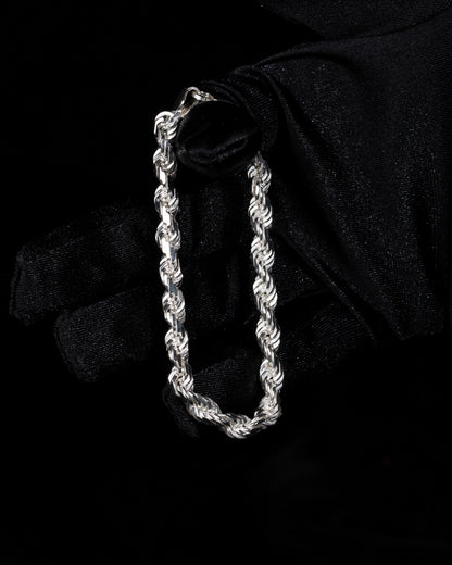 Diamond Cut Cordell Armband 6mm - 925 silver - Kejsar