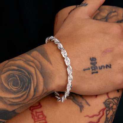 Diamond Cut Cordell Armband 6mm - 925 silver - Kejsar