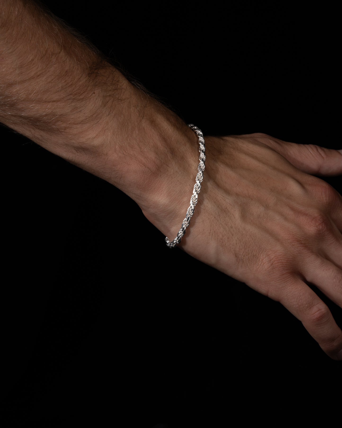 Diamond Cut Cordell Armband 4mm - 925 silver - Kejsar