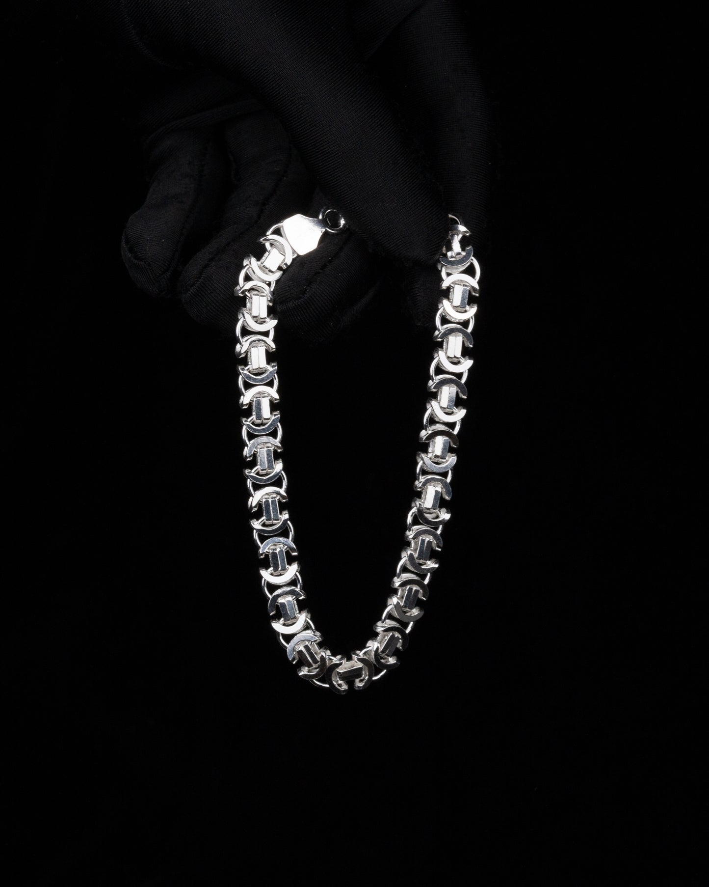 Flat Byzantine Armband 8mm - 925 Silver - Kejsar