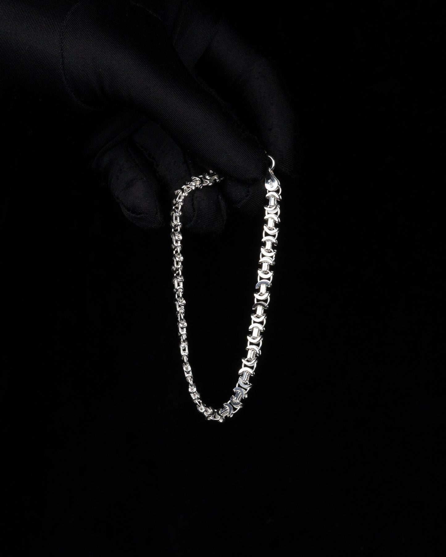 Flat Byzantine Armband 4mm - 925 Silver - Kejsar