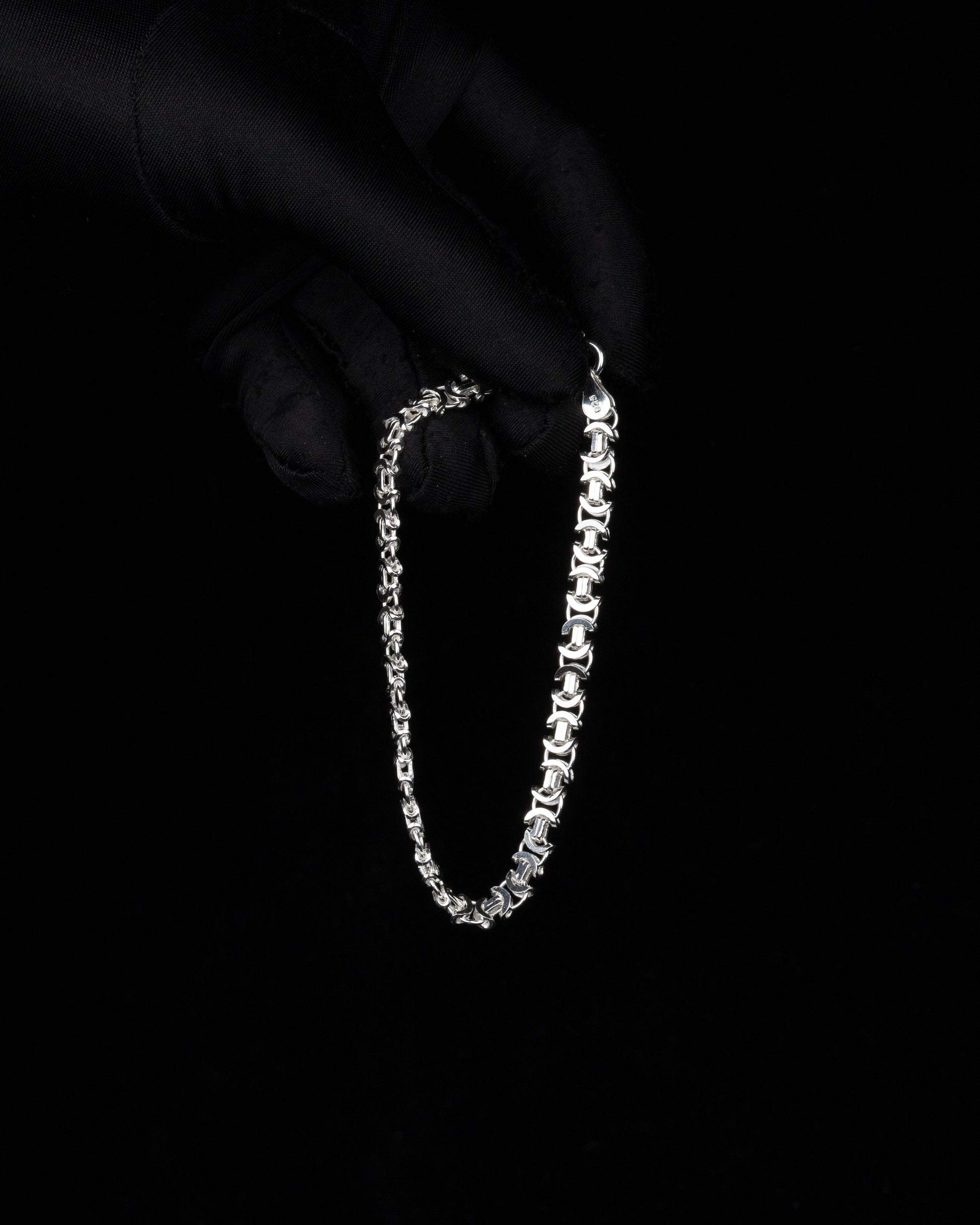 Flat Byzantine Armband 4mm - 925 Silver - Kejsar