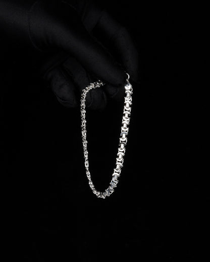 Flat Byzantine Armband 4mm - 925 Silver - Kejsar