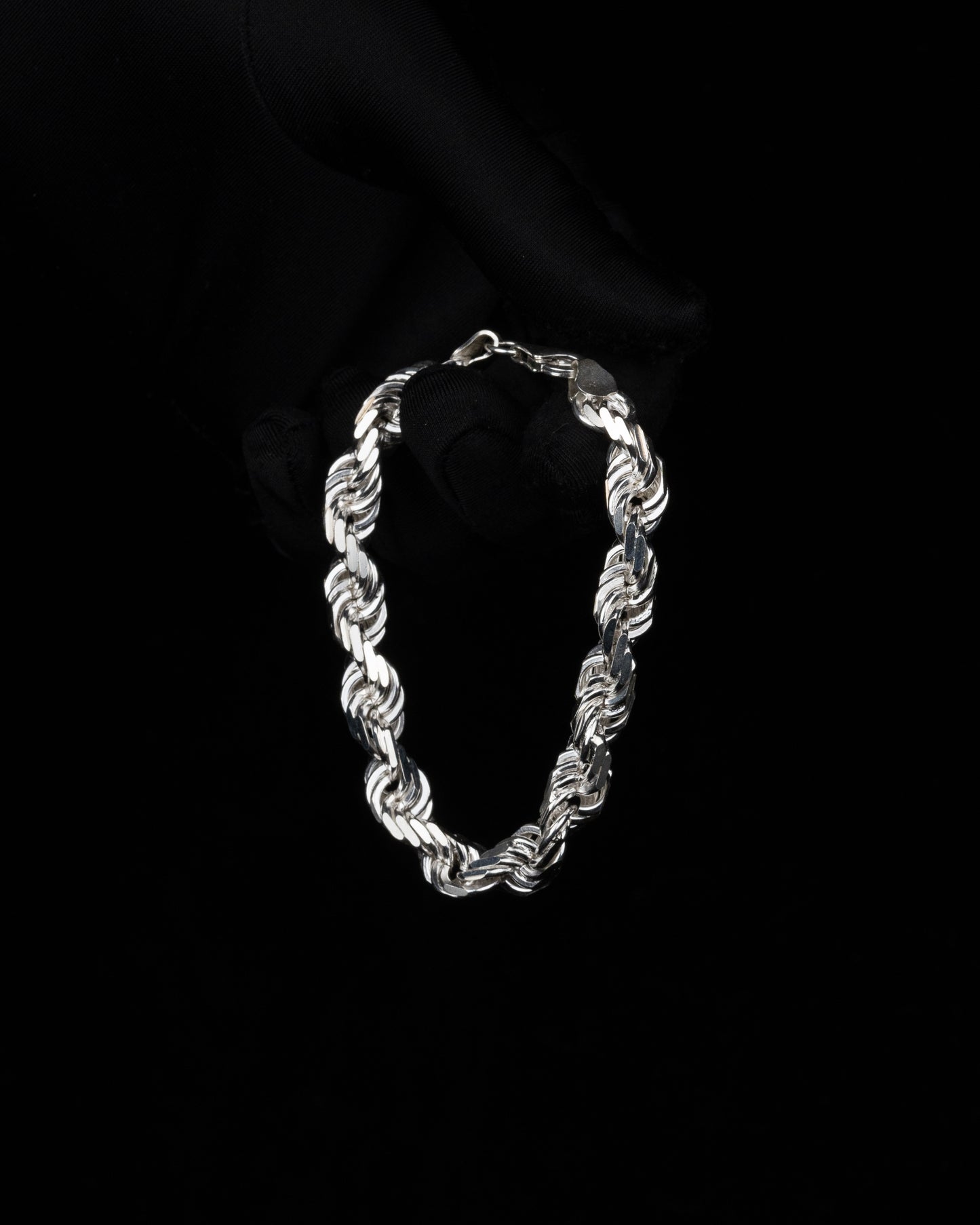 Diamond Cut Cordell armband 8mm - 925 silver - Kejsar