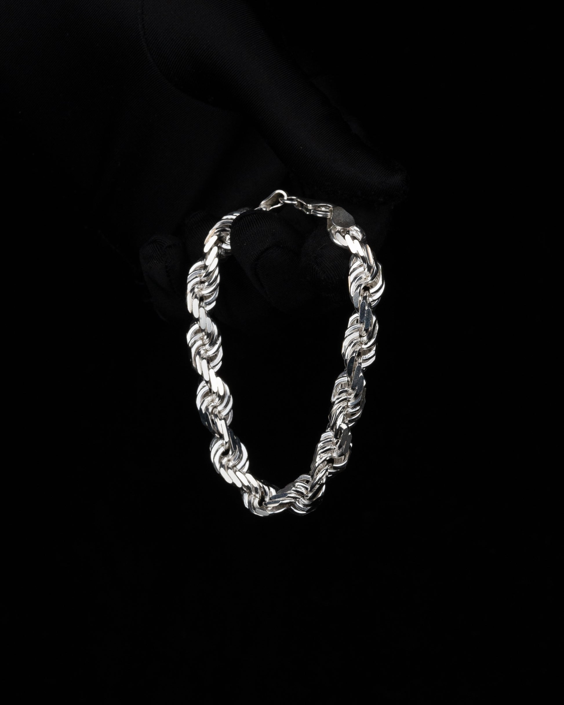Diamond Cut Cordell armband 8mm - 925 silver - Kejsar