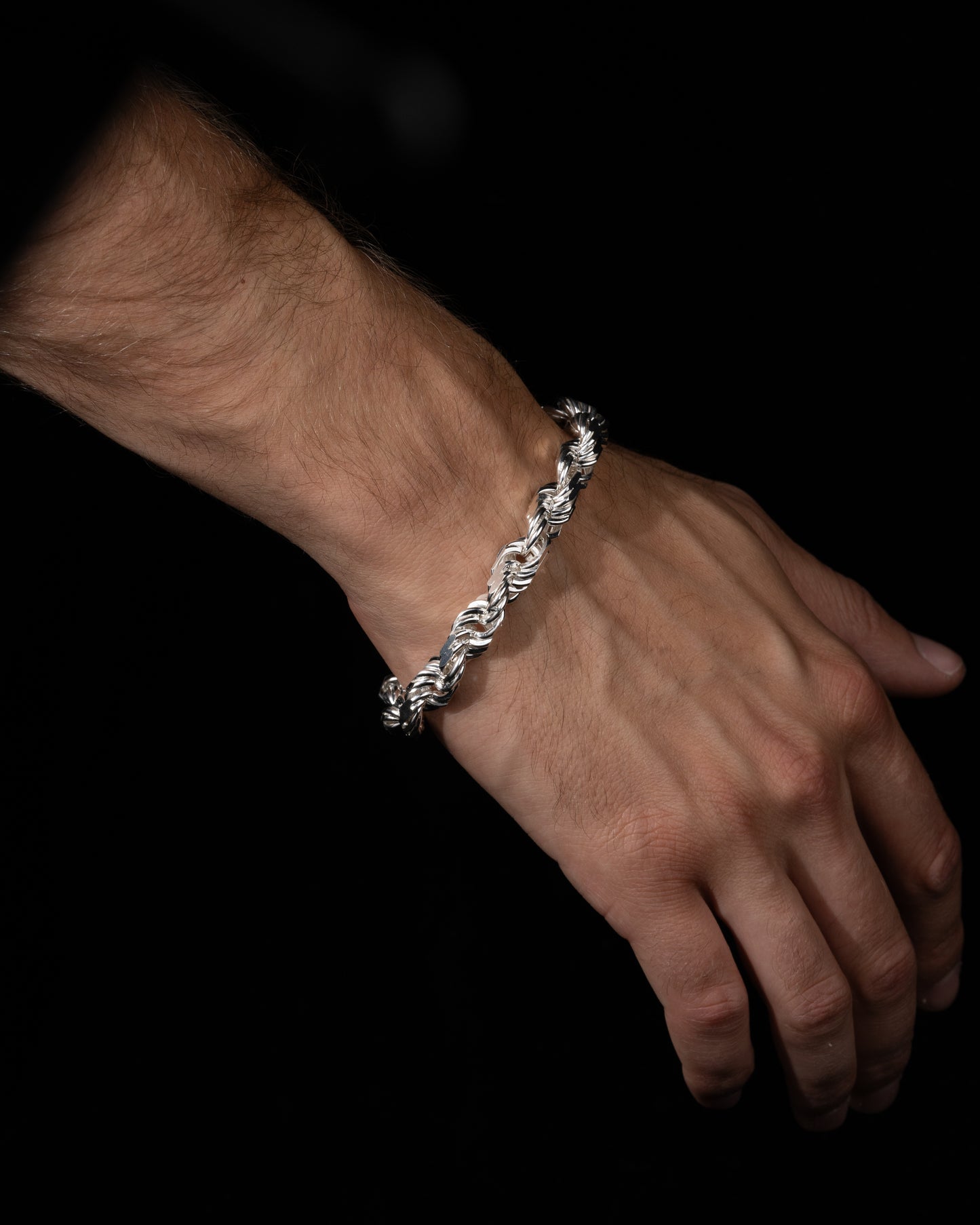 Diamond Cut Cordell armband 8mm - 925 silver - Kejsar