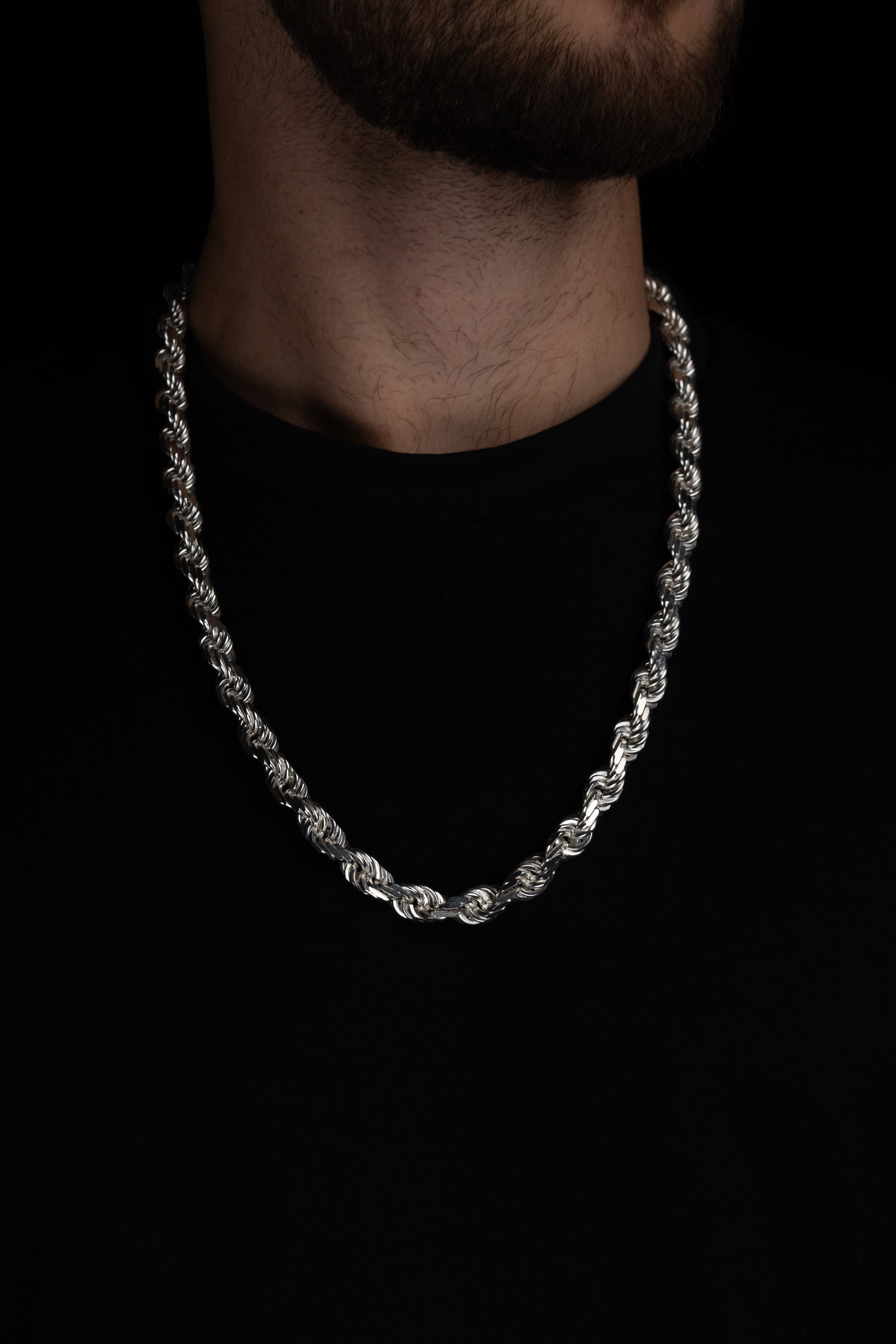 Diamond Cut Cordell Halsband 8mm - 925 silver - Kejsar