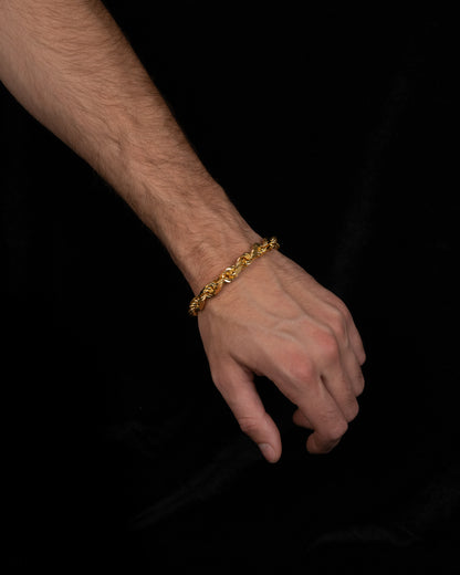 Diamond Cut Cordell armband 8mm - 925 silver - Kejsar