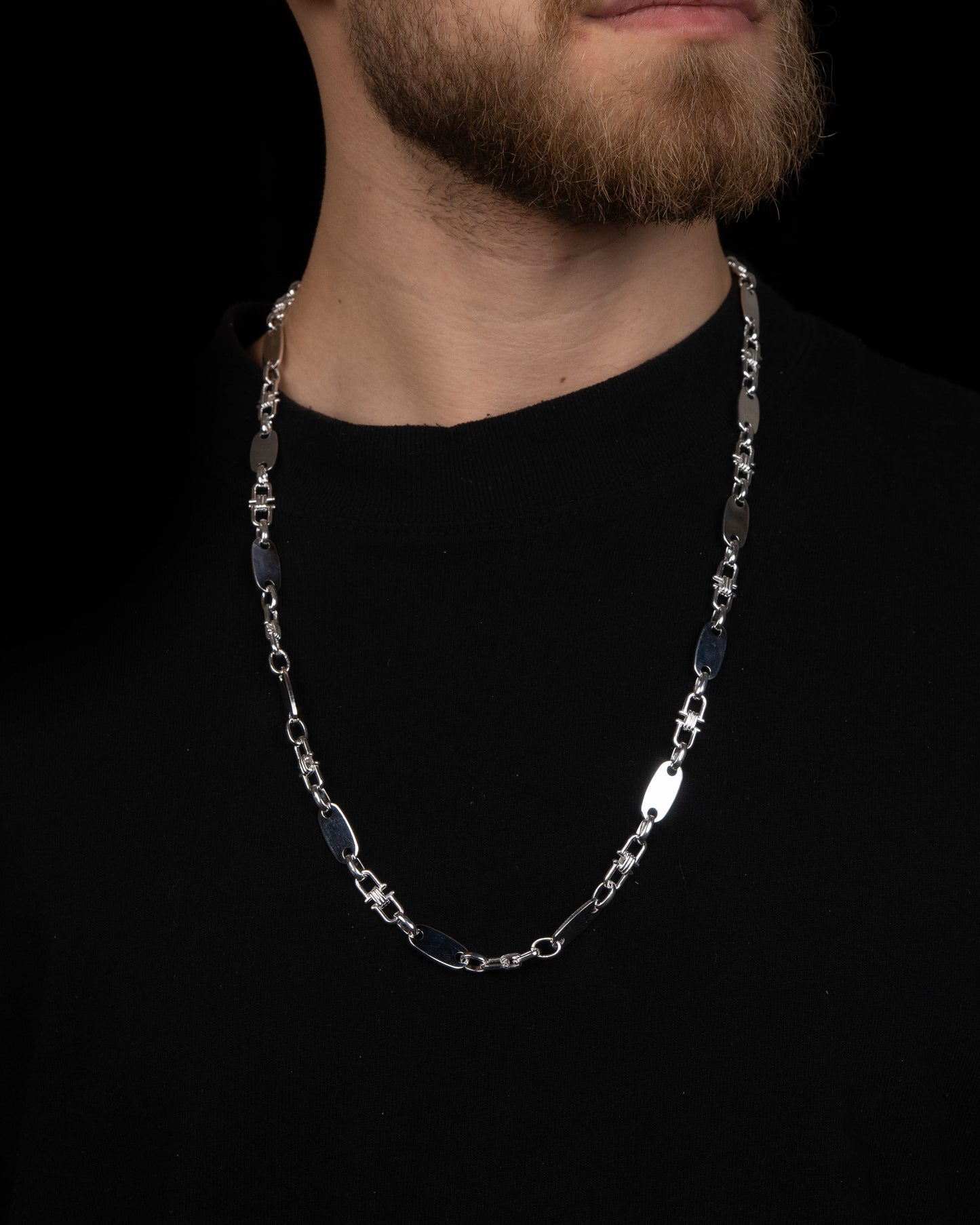 Plattenkette Halsband 8mm - 925 Silver - Kejsar