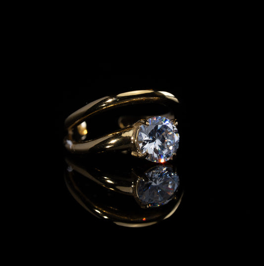 Double band diamond ring