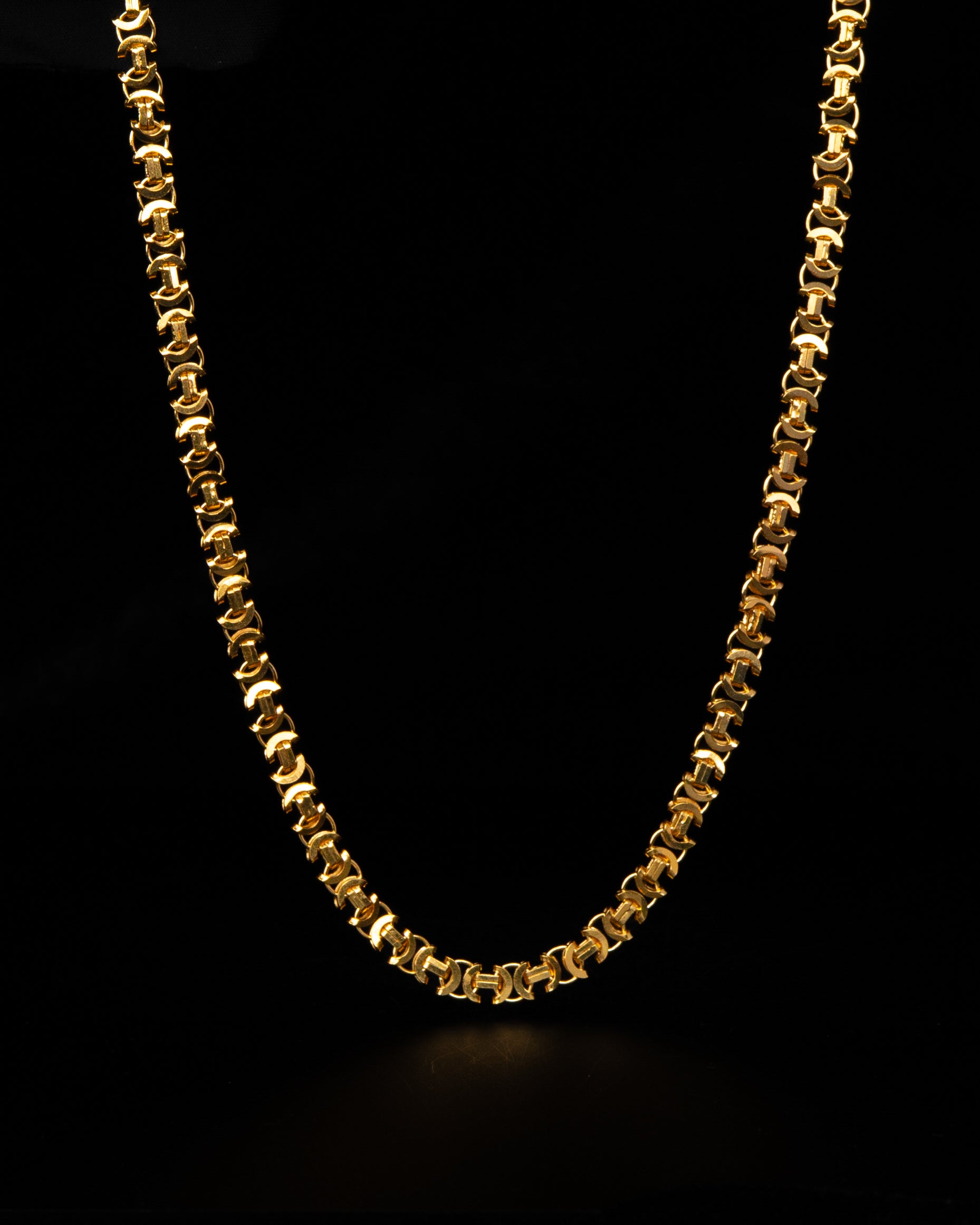 Flat Byzantine Halsband 4mm - 925 Silver - Kejsar