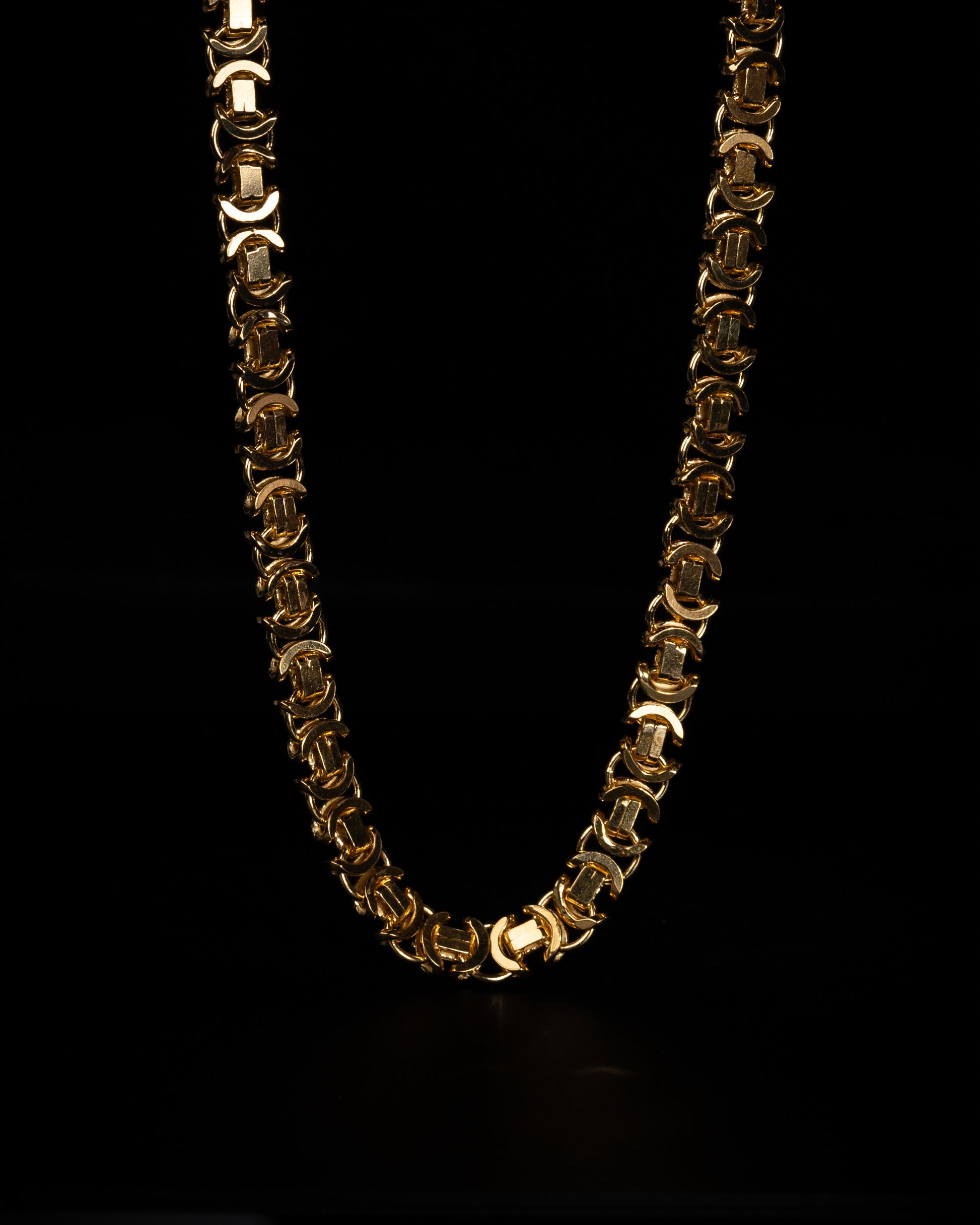 Flat Byzantine Halsband 8mm - 925 Silver - Kejsar