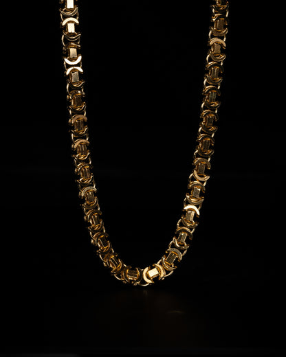 Flat Byzantine Halsband 8mm - 925 Silver - Kejsar