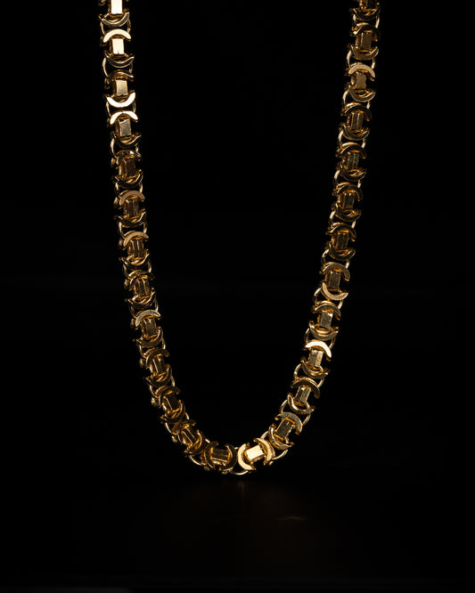 Flat Byzantine Halsband 8mm - 925 Silver - Kejsar