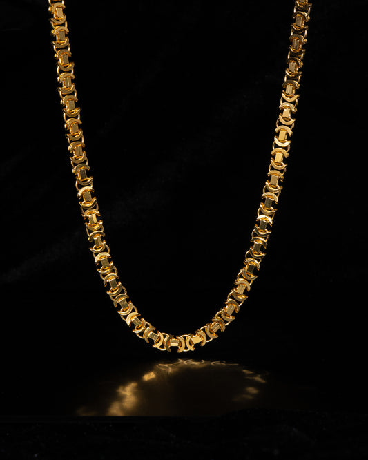 Flat Byzantine Halsband 8mm - 925 Silver - Kejsar