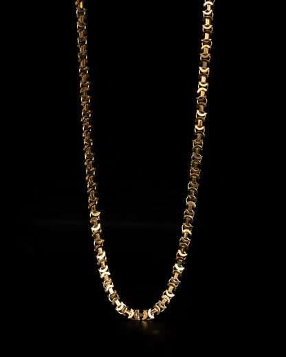 Flat Byzantine Halsband 4mm - 925 Silver - Kejsar