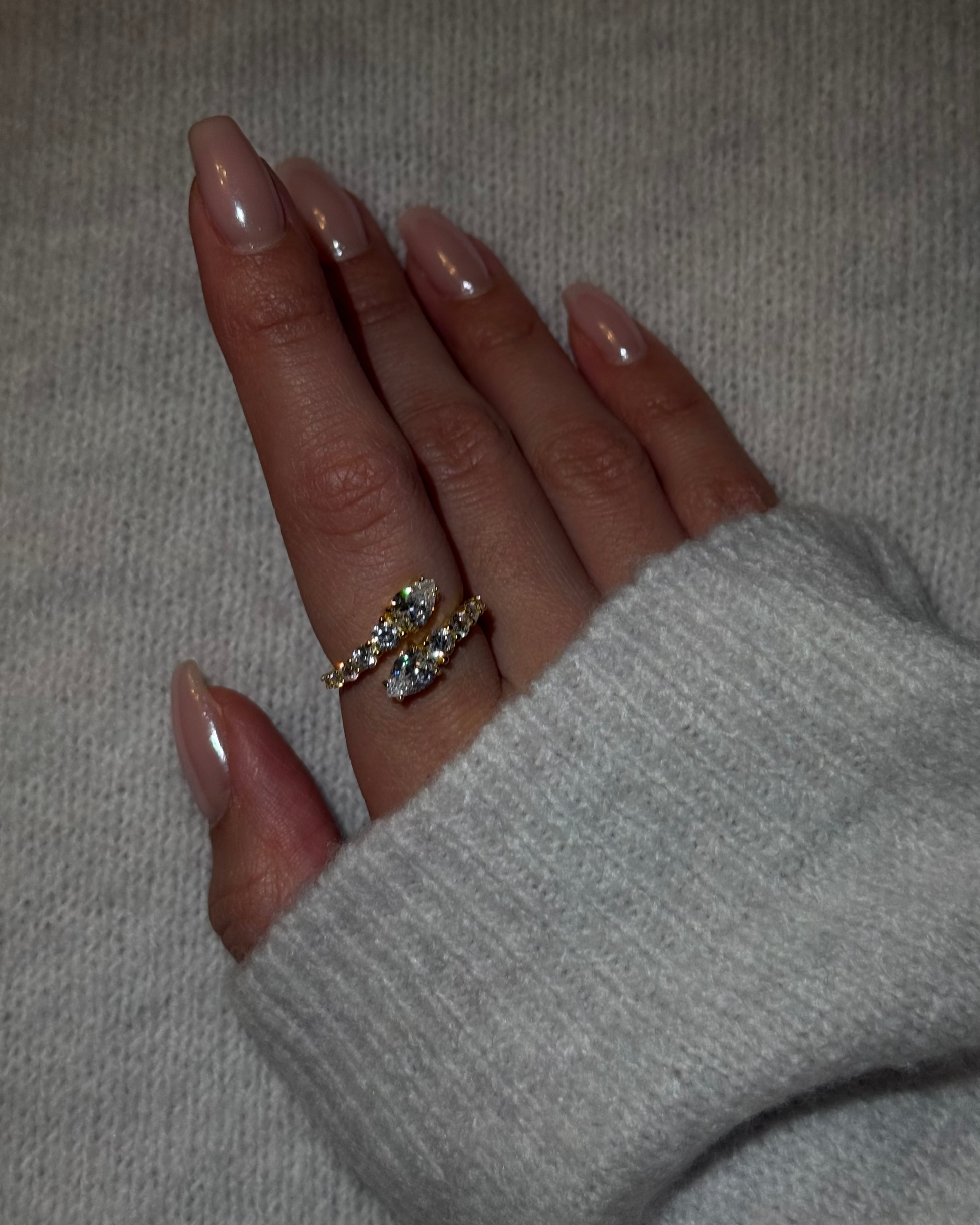 Double Drop Diamond Ring - Kejsar