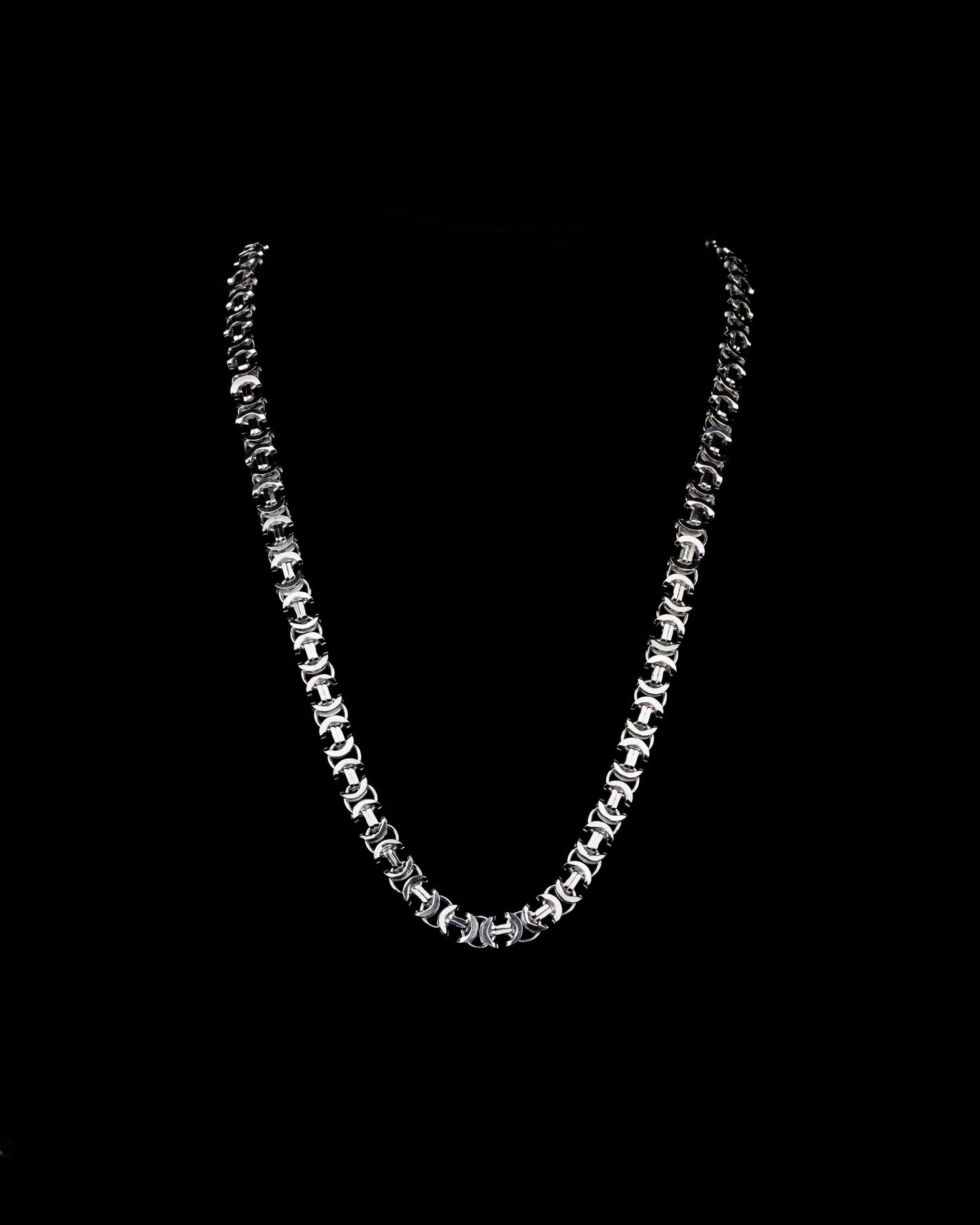 Flat Byzantine Halsband 4mm - 925 Silver - Kejsar