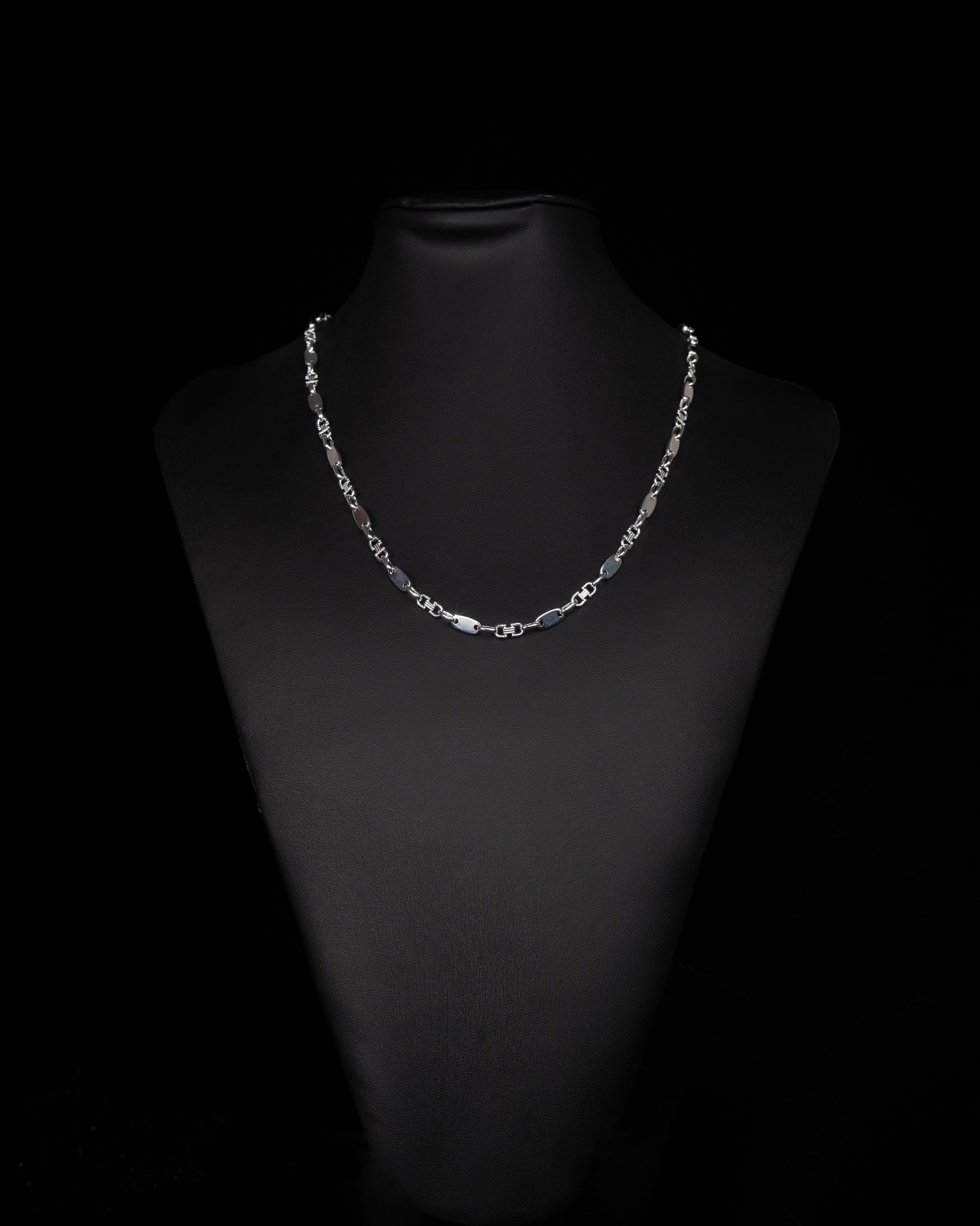 Plattenkette Halsband 4mm - 925 Silver - Kejsar