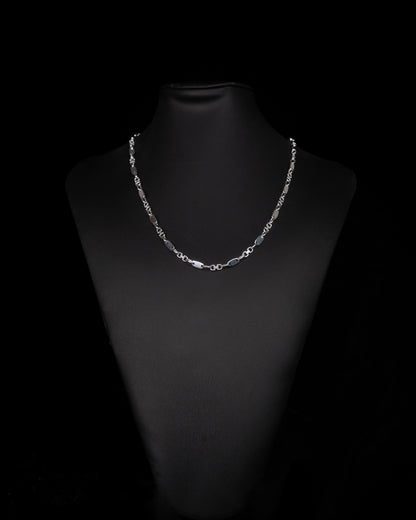 Plattenkette Halsband 4mm - 925 Silver - Kejsar