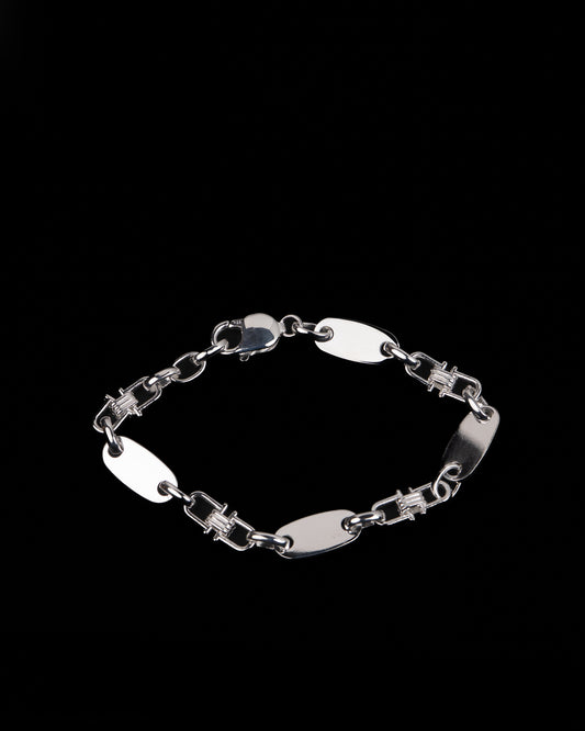 Plattenkette Armband 8mm - 925 Silver - Kejsar