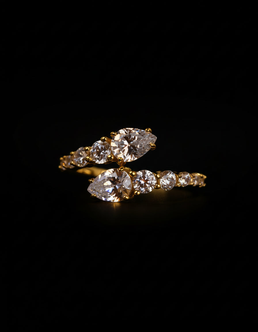 Double Drop Diamond Ring - Kejsar