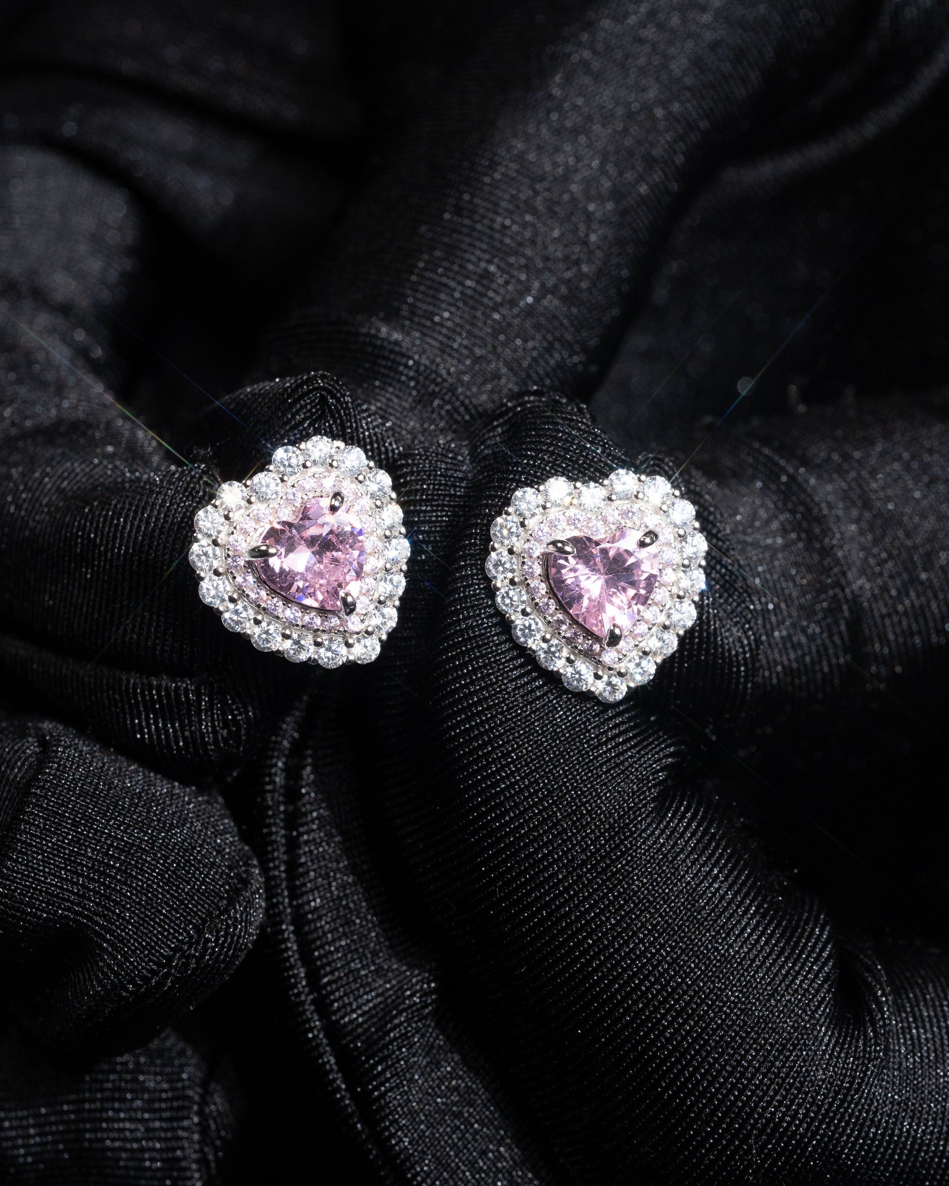 Pink Heart Earrings - Kejsar