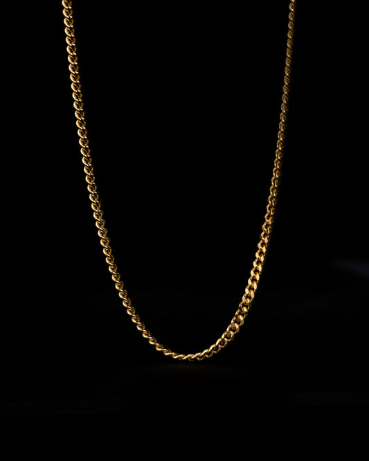 Pansarlänk Halsband 3mm - 18K Guld - Kejsar