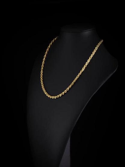 Rope Chain Necklace 5mm - 18K Gold