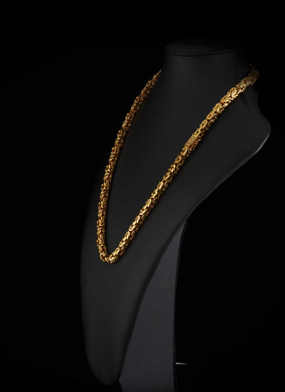 Byzantine Necklace 6mm - 18K Gold Plated