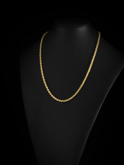 Rope Chain Necklace 3.5mm - 18K Gold