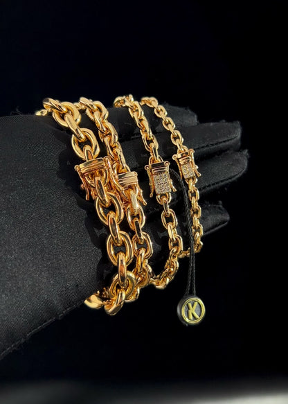 Anchor Bracelet 6mm - 18K Gold Plated