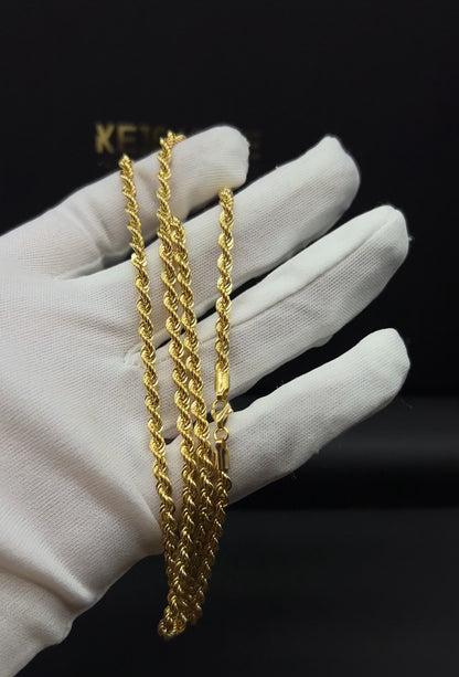 Rope Chain Necklace 3.5mm - 18K Gold