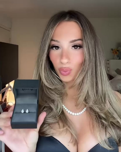 White Drop Earrings