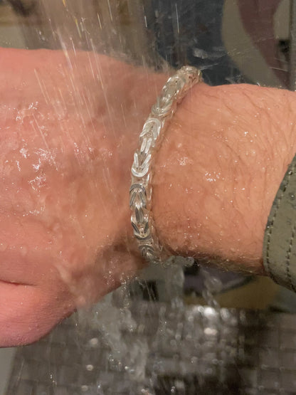 Byzantine Bracelet 6mm - 925 Silver 